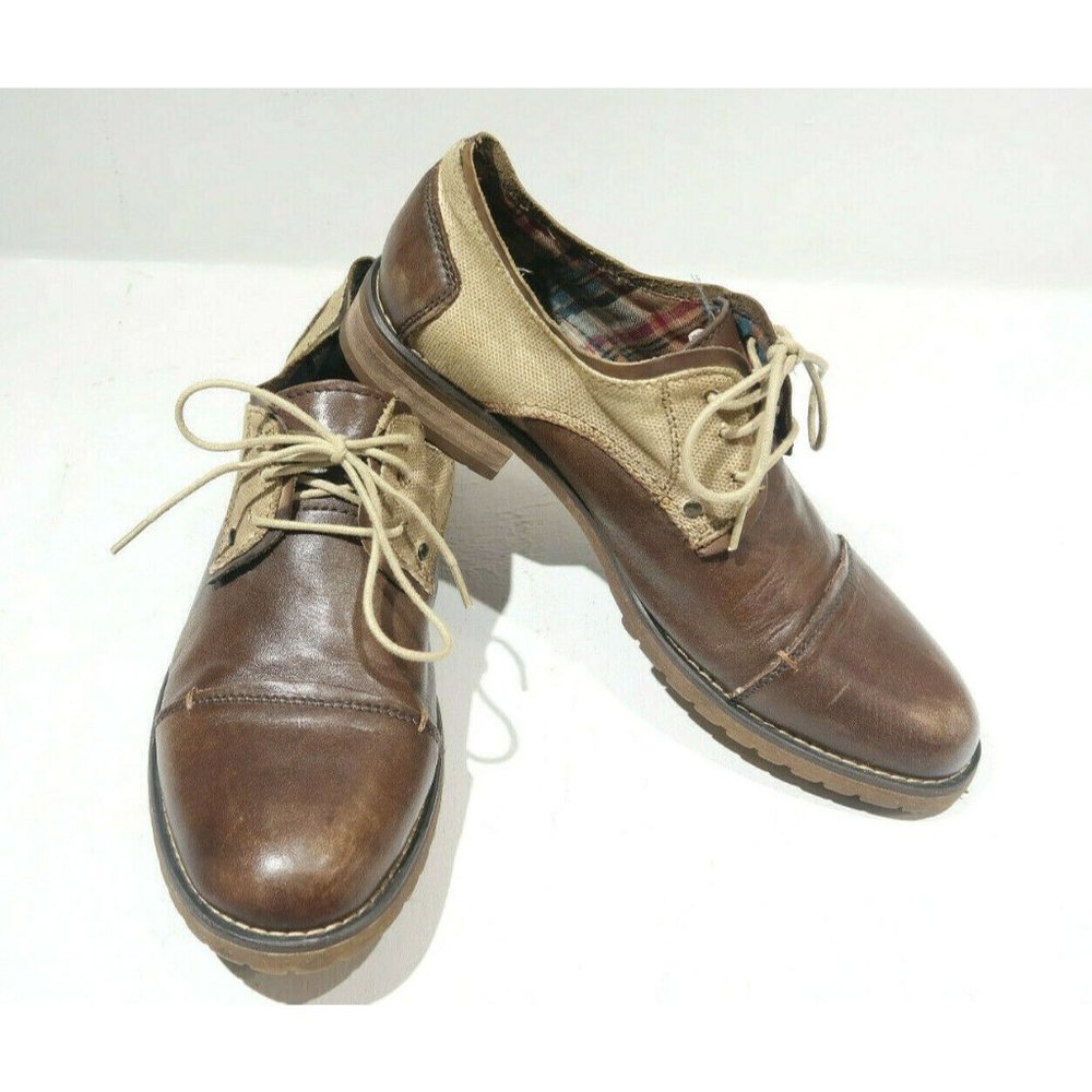 Bed Stu Men’s US 8 Carson Leather Canvas Distresse